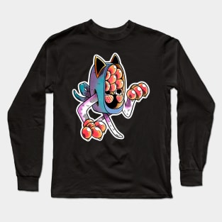 Sushi Weirdo: Ninja Nyanja Neko Long Sleeve T-Shirt